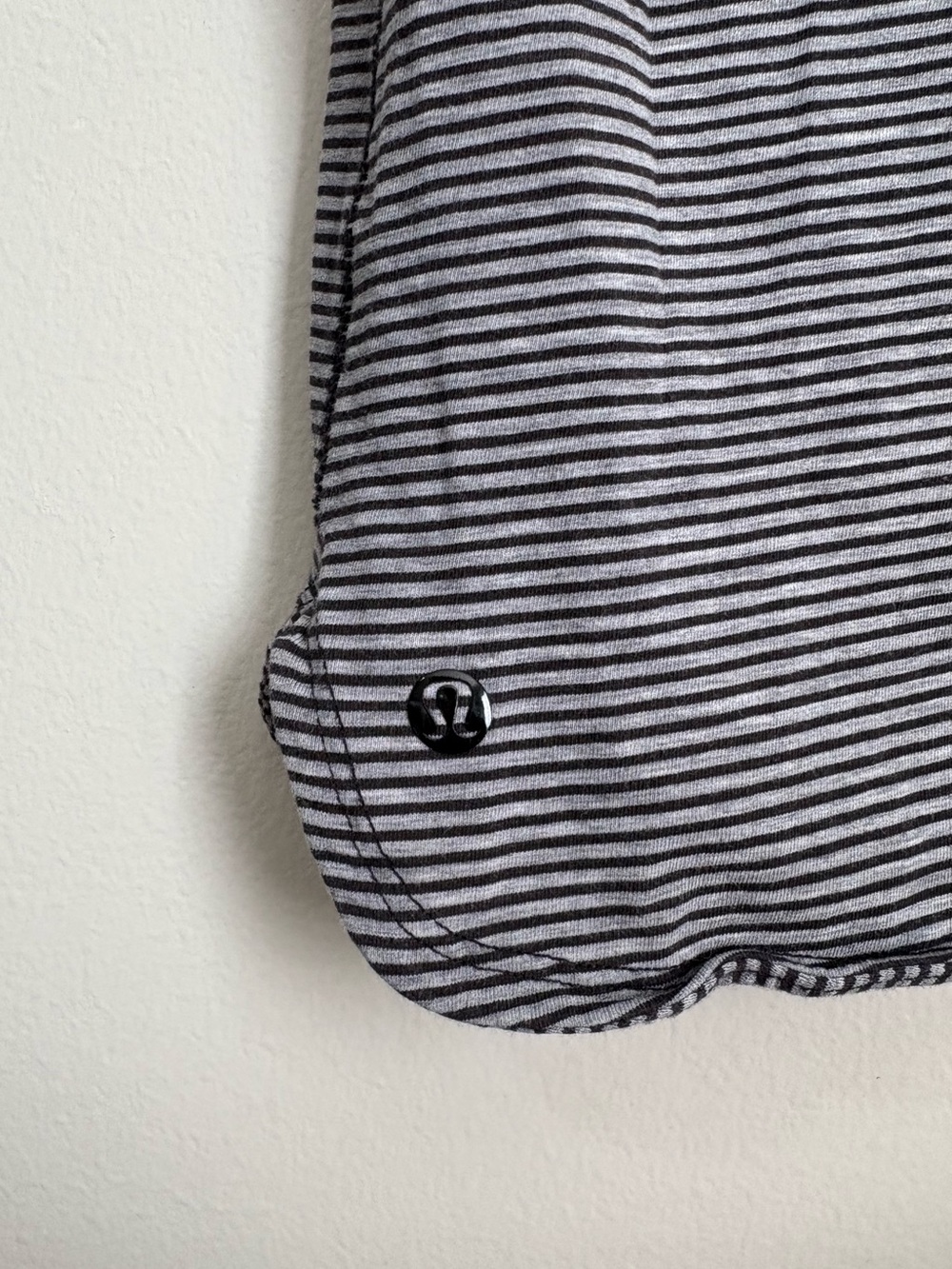 LULULEMON Black & Gray Striped Athletic Tank - Picture 3 of 3